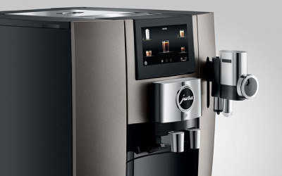 Frontal de la cafetera J8 Midnight silver